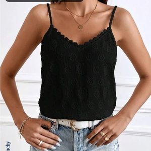 NWT Shein black lace tank